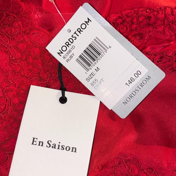 Red Silky Midi Dress - Picture 6 of 6